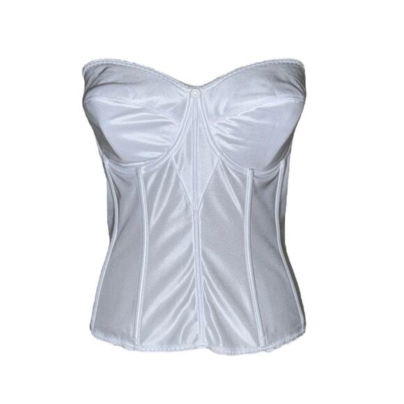 Dominique White Bustier Corset Long Line Bra 40C - Picture 1 of 7